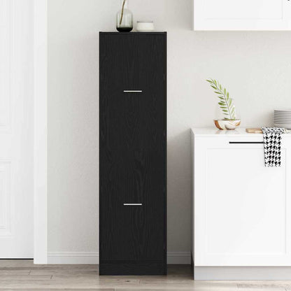 vidaXL Apothecary Cabinet Pattern Pattern 40 x 41 x 144.5 cm Black Oak