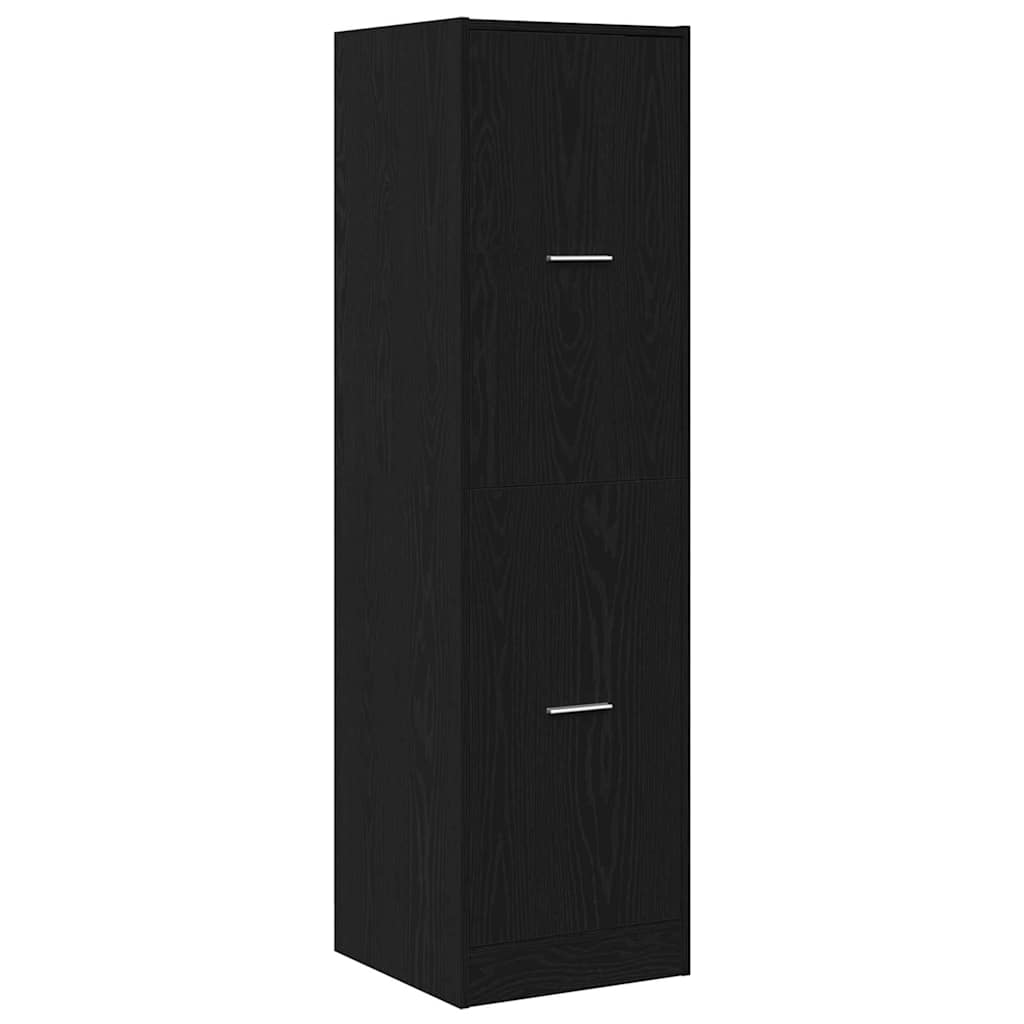 vidaXL Apothecary Cabinet Pattern Pattern 40 x 41 x 144.5 cm Black Oak