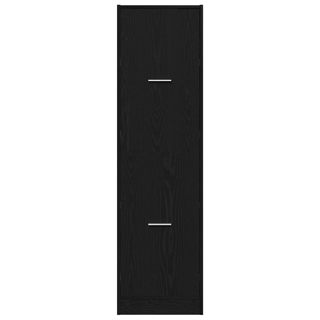 vidaXL Apothecary Cabinet Pattern Pattern 40 x 41 x 144.5 cm Black Oak