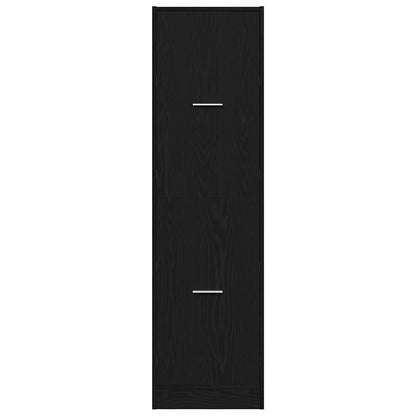 vidaXL Apothecary Cabinet Pattern Pattern 40 x 41 x 144.5 cm Black Oak