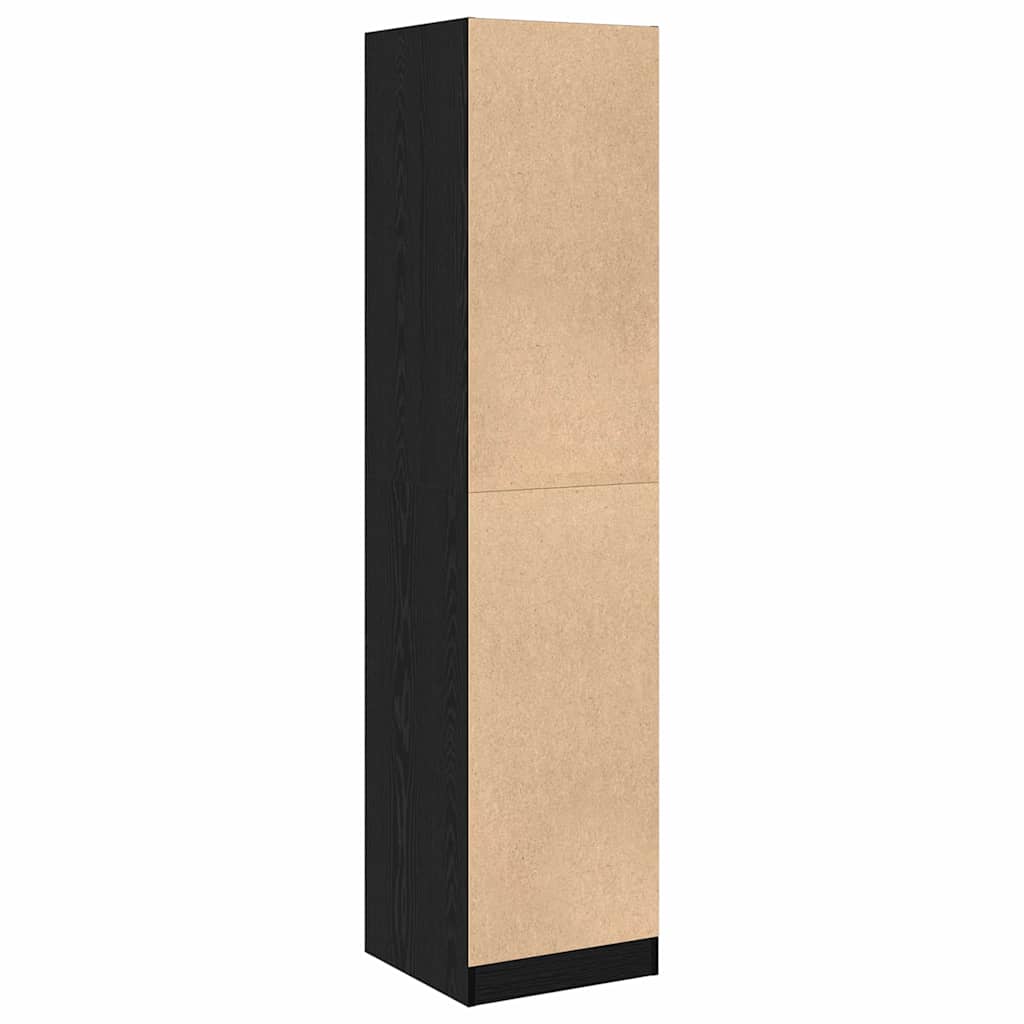 vidaXL Apothecary Cabinet Black oak 40 x 41 x 174.5 cm Engineered wood