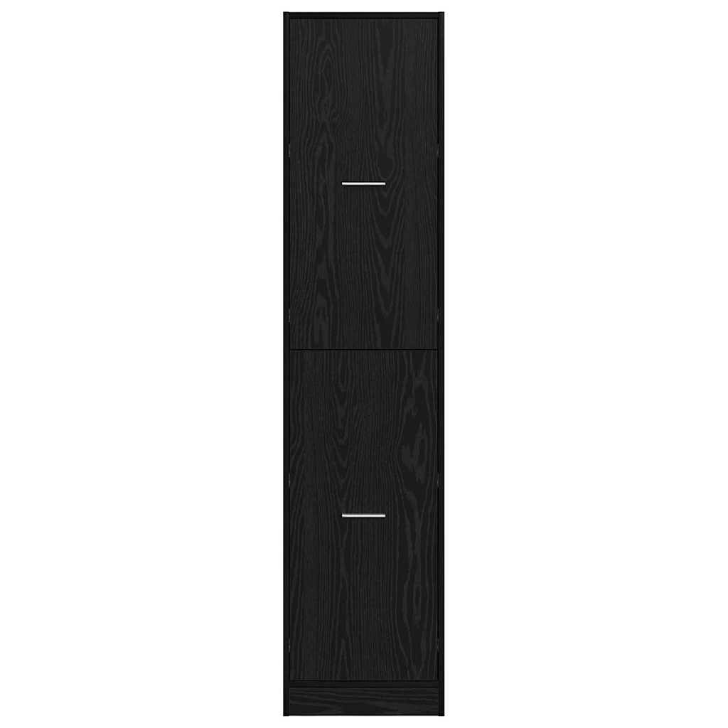 vidaXL Apothecary Cabinet Black oak 40 x 41 x 174.5 cm Engineered wood