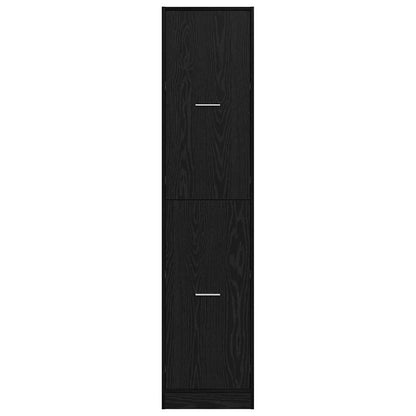 vidaXL Apothecary Cabinet Black oak 40 x 41 x 174.5 cm Engineered wood