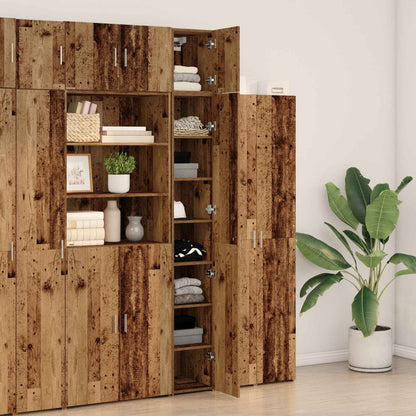 vidaXL 2-piece Storage Cabinet with Shelves 2 pcs Old Wood