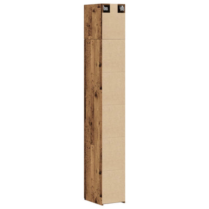 vidaXL 2-piece Storage Cabinet with Shelves 2 pcs Old Wood