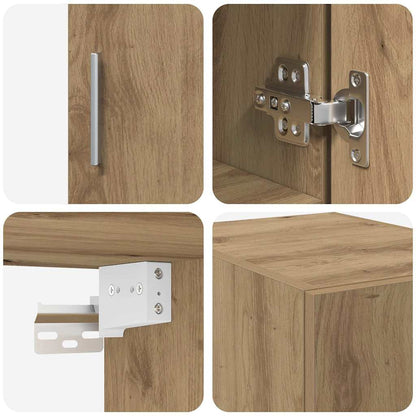 vidaXL Storage Cabinet with Shelves Artisan Oak 30 x 42.5 x 225 cm