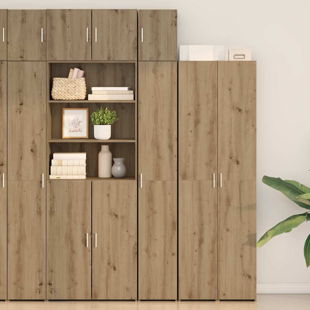 vidaXL Storage Cabinet with Shelves Artisan Oak 30 x 42.5 x 225 cm