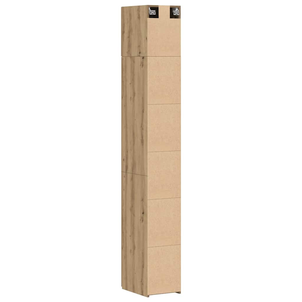 vidaXL Storage Cabinet with Shelves Artisan Oak 30 x 42.5 x 225 cm