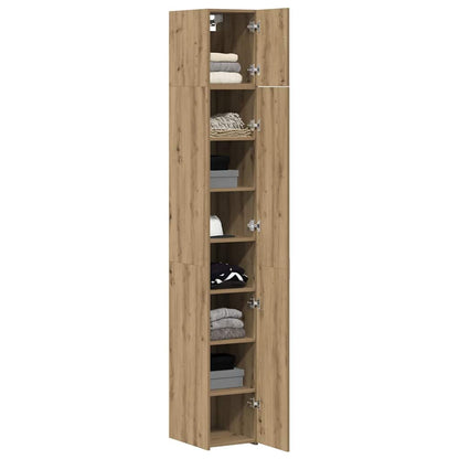 vidaXL Storage Cabinet with Shelves Artisan Oak 30 x 42.5 x 225 cm