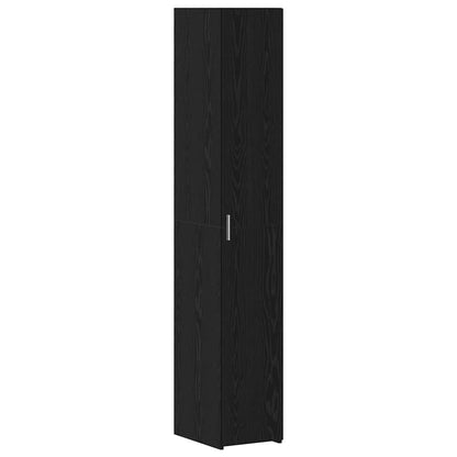 vidaXL 2-piece Storage Cabinet with Shelves 2 pcs Black Oak