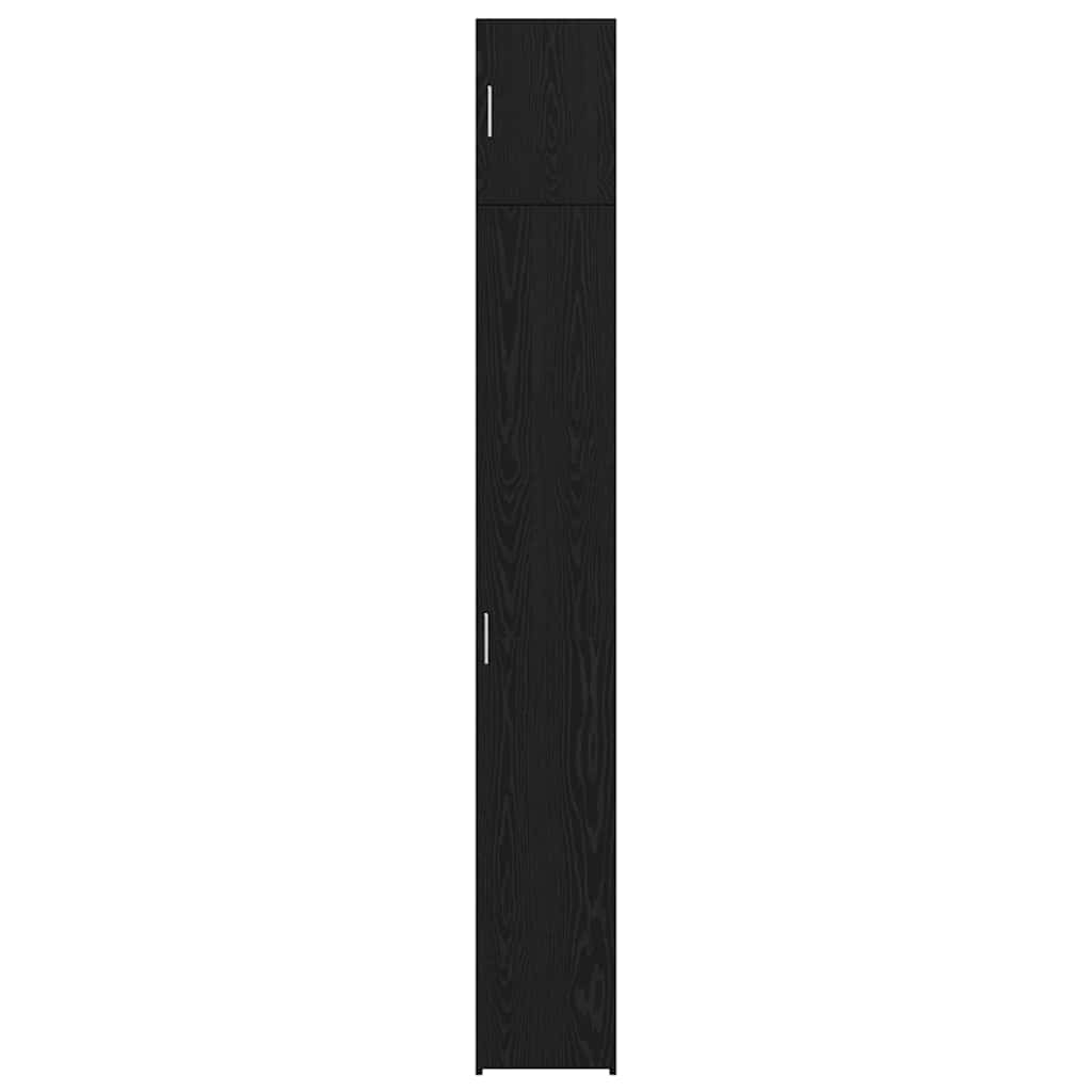 vidaXL 2-piece Storage Cabinet with Shelves 2 pcs Black Oak