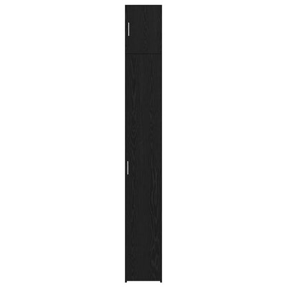 vidaXL 2-piece Storage Cabinet with Shelves 2 pcs Black Oak