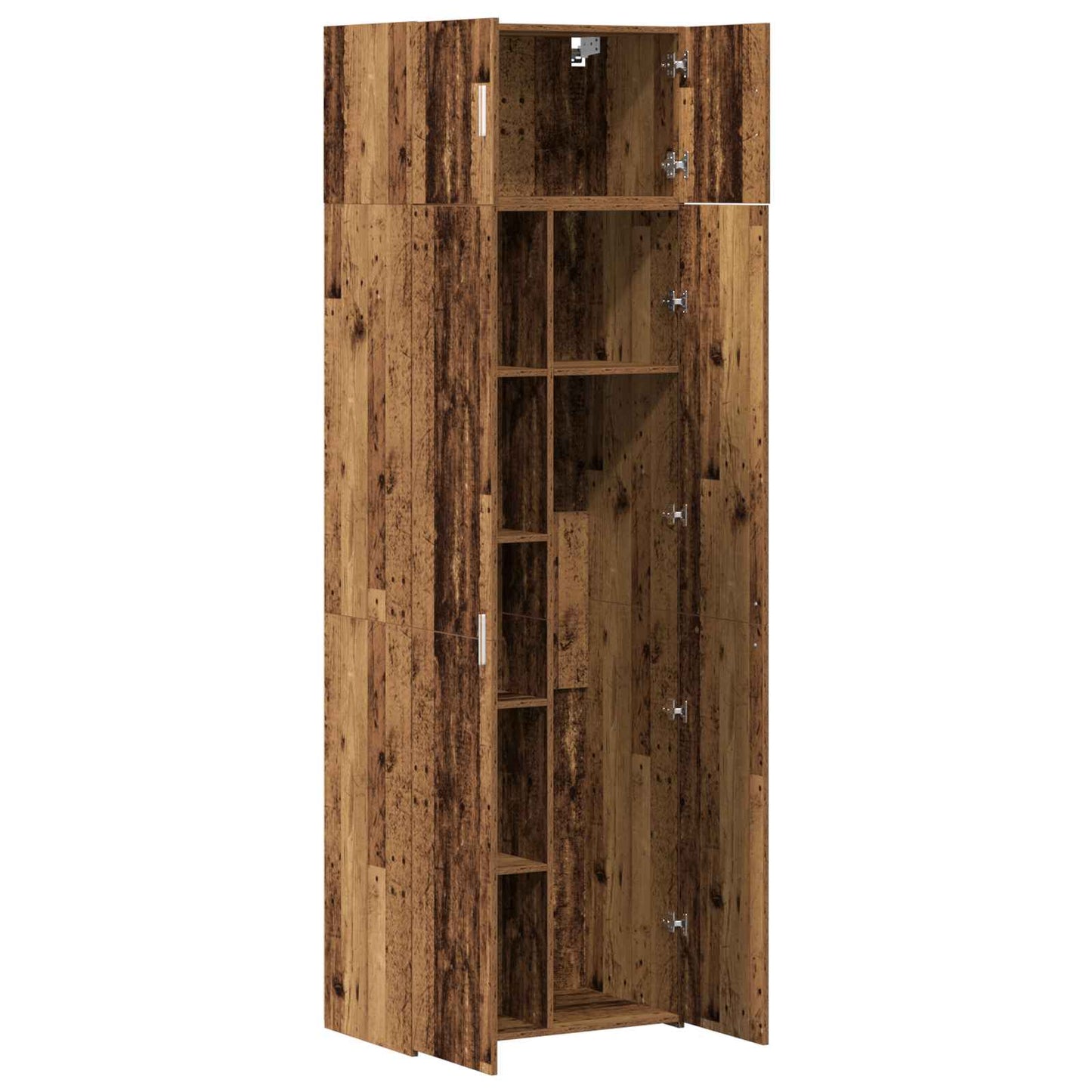 vidaXL Storage Cabinet 2 pcs Old Wood 70 x 42.5 x 185 cm