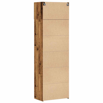 vidaXL Storage Cabinet 2 pcs Old Wood 70 x 42.5 x 185 cm