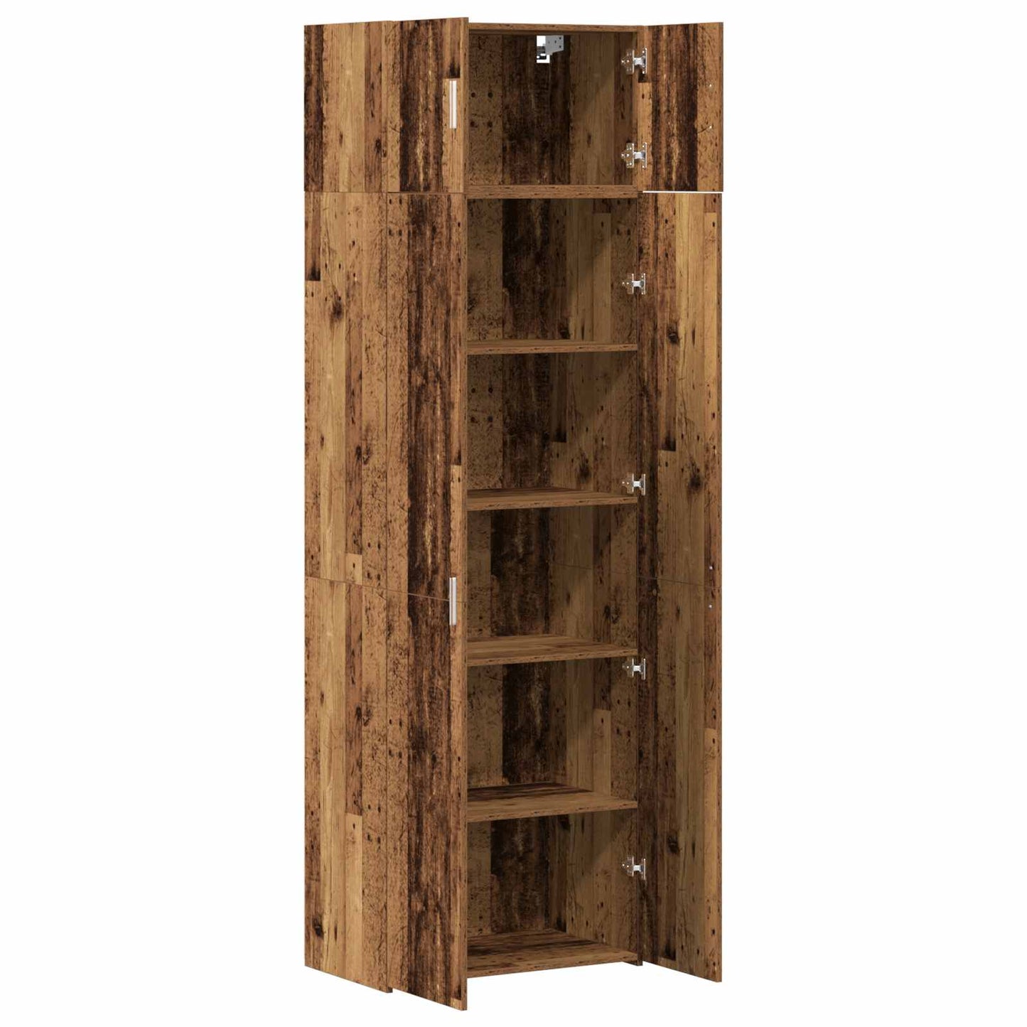 vidaXL Storage Cabinet 2 pcs Old Wood 70 x 42.5 x 225 cm