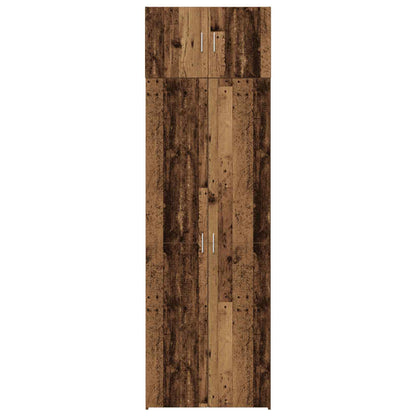 vidaXL Storage Cabinet 2 pcs Old Wood 70 x 42.5 x 225 cm