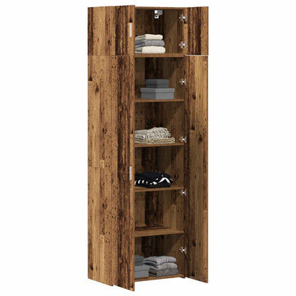 vidaXL Storage Cabinet 2 pcs Old Wood 70 x 42.5 x 225 cm