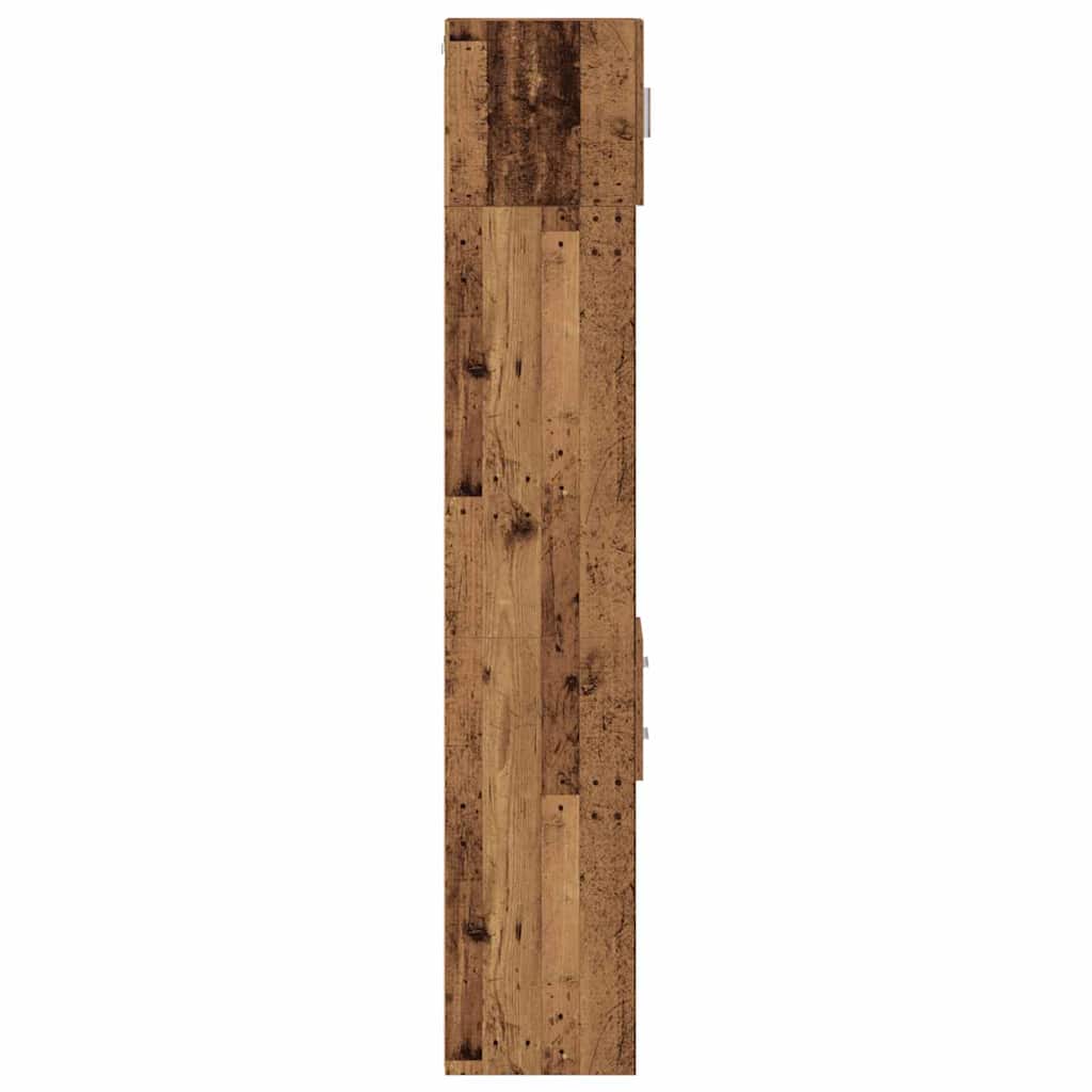 vidaXL Storage Cabinet with Drawer 2 pcs Old Wood 30 x 42.5 x 225 cm