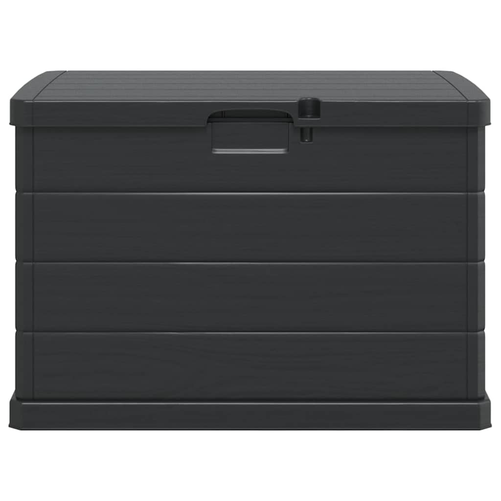 vidaXL Garden Storage Box Anthracite 77.5 x 54.5 x 53 cm Plastic
