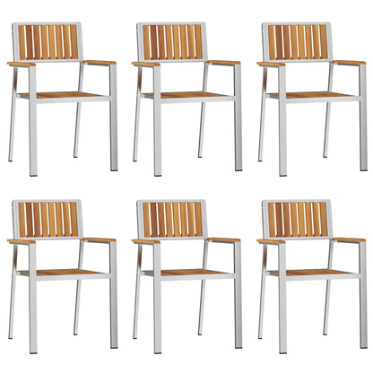 vidaXL Outdoor Dining Set 7 pcs Brown Solid Acacia Wood