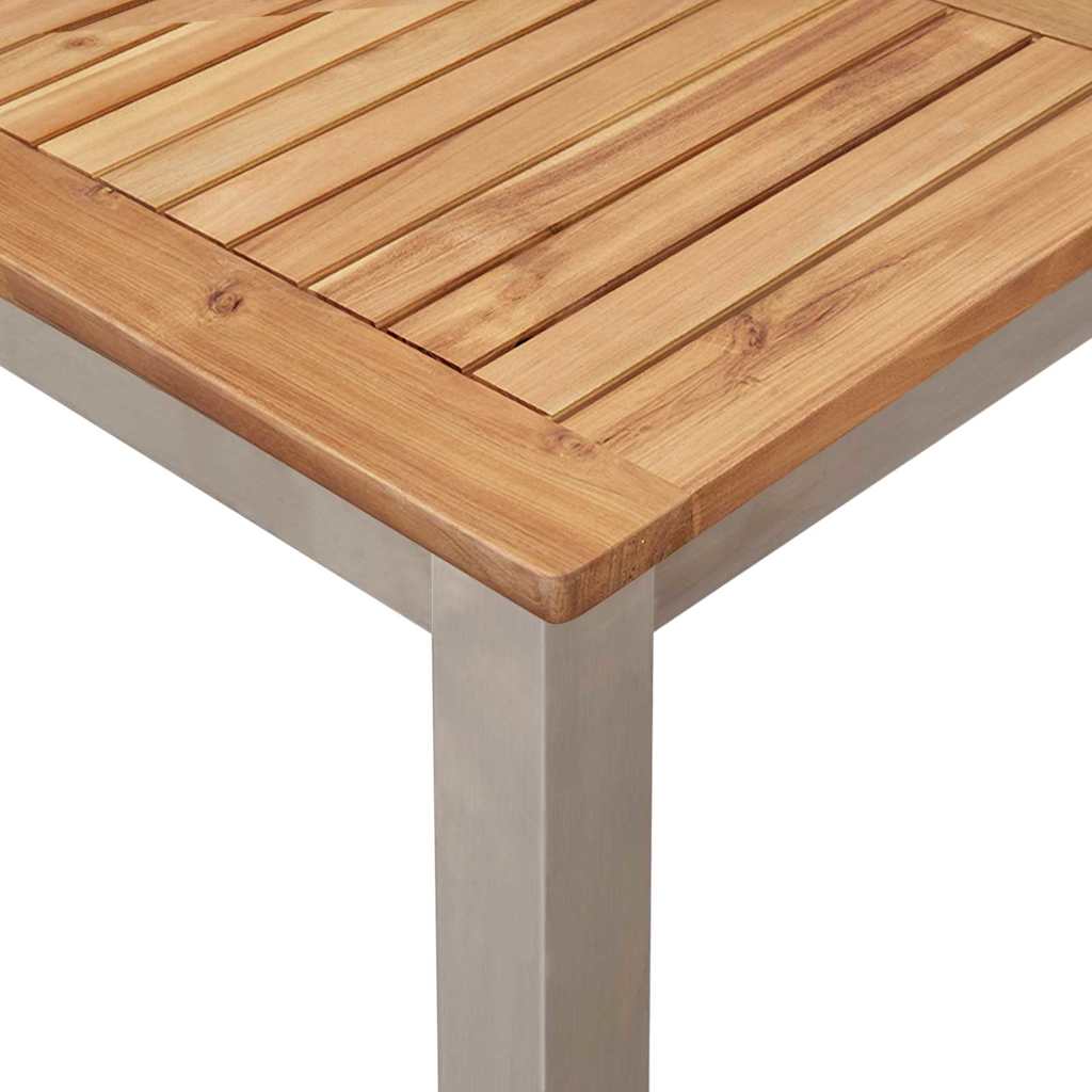 vidaXL Outdoor Dining Set 7 pcs Brown Solid Acacia Wood