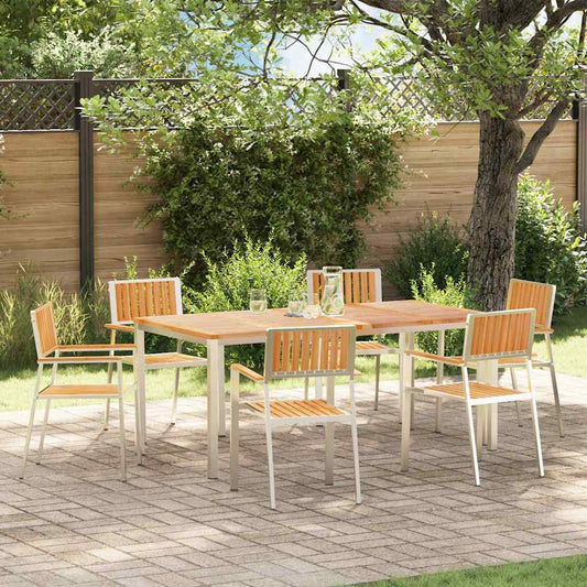 vidaXL Outdoor Dining Set 7 pcs 180 x 90 x 75 cm