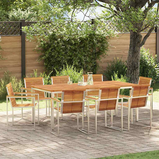 vidaXL Garden Dining Set 9 pcs Solid Wood Acacia