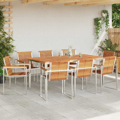 vidaXL Garden Dining Set 9 pcs Solid Wood Acacia