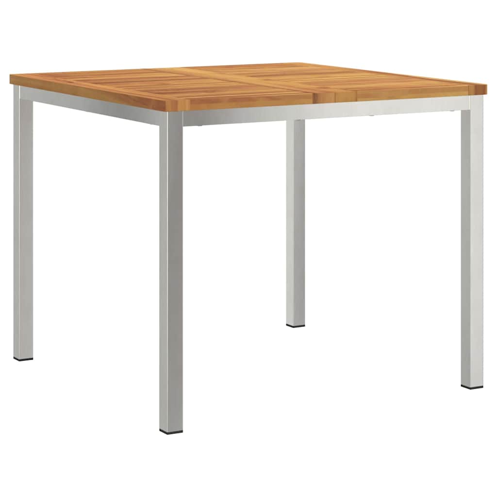 vidaXL Garden Dining Set 3 pcs Solid Acacia Wood and Stainless Steel