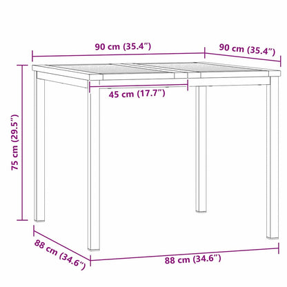 vidaXL Garden Dining Set 5 pcs Solid Acacia Wood and Stainless Steel