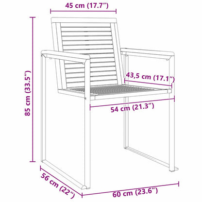 vidaXL Sun Lounger 3 pcs Brown Solid Acacia Wood and Stainless Steel