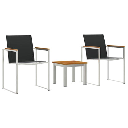 vidaXL Garden Dining Set 3 pcs Brown and Black