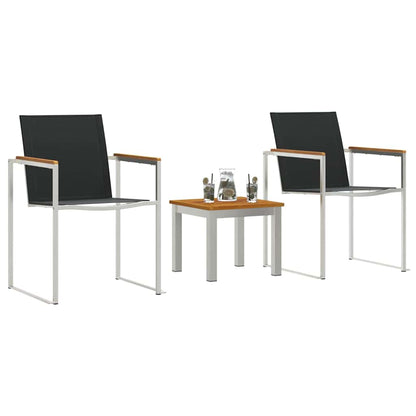 vidaXL Garden Dining Set 3 pcs Brown and Black