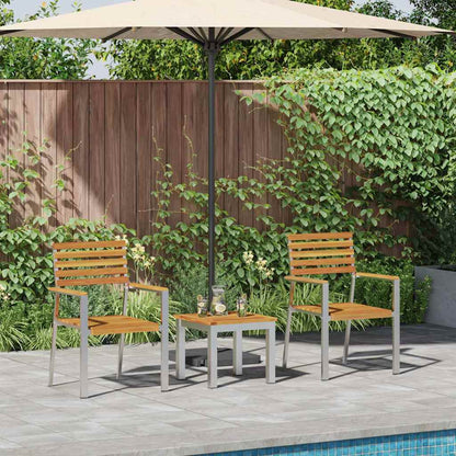 vidaXL Garden Dining Set 3 pcs Brown