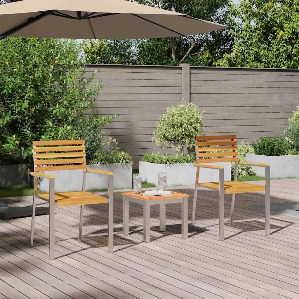 vidaXL Garden Dining Set 3 pcs Brown