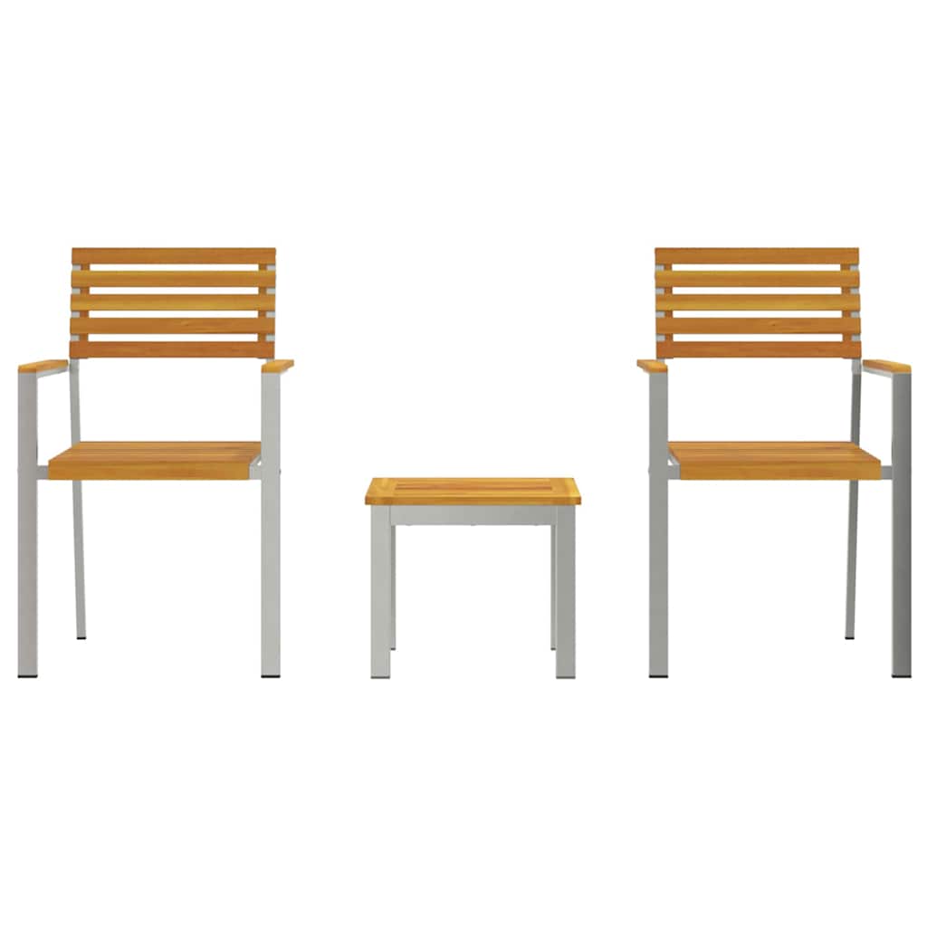 vidaXL Garden Dining Set 3 pcs Brown