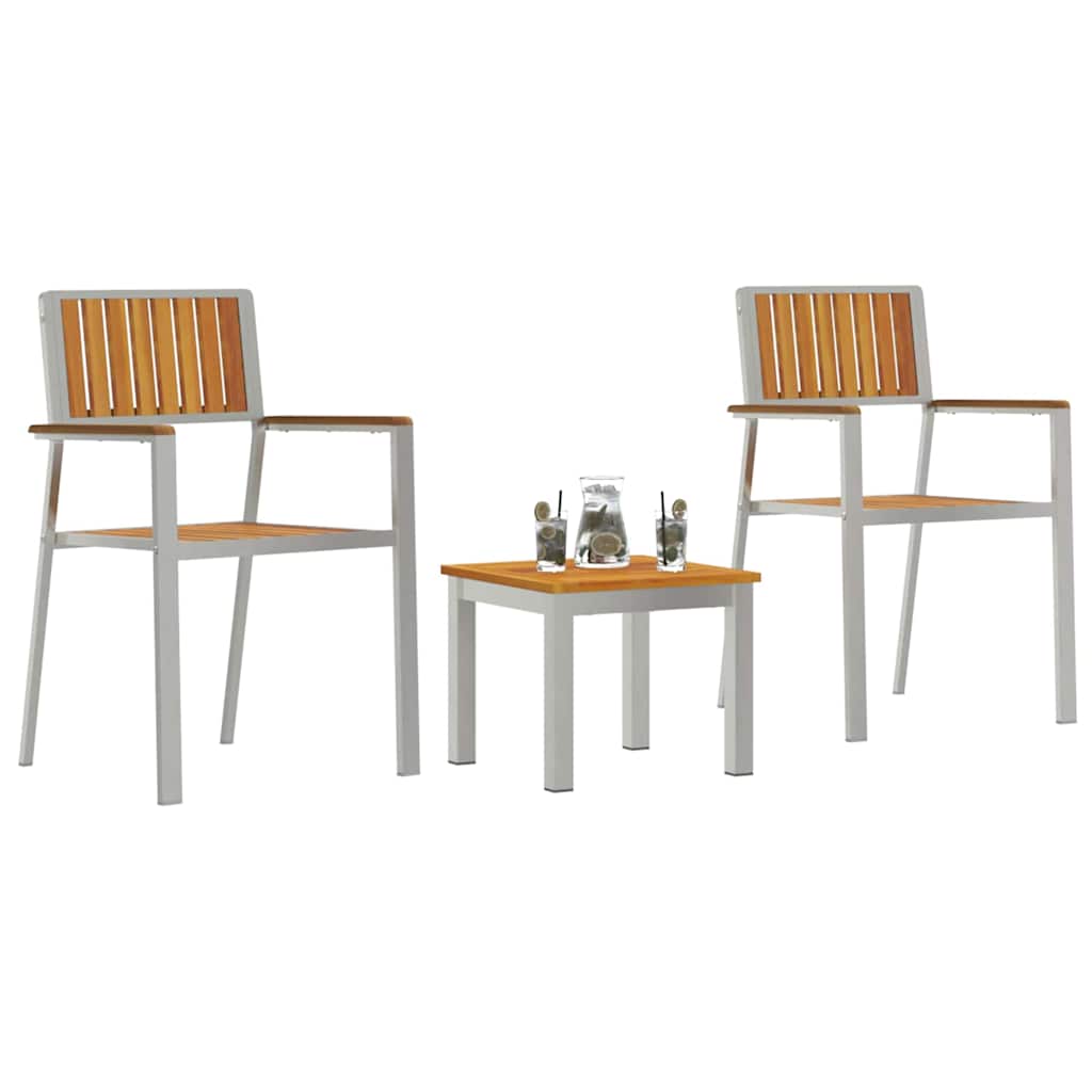 vidaXL Garden Dining Set 3 pcs Brown