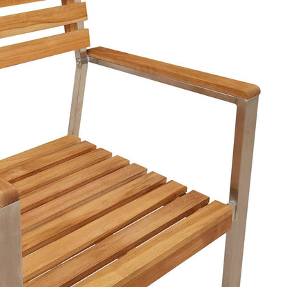 vidaXL Garden Chair 8 pcs Oil Natural Solid Teak Wood