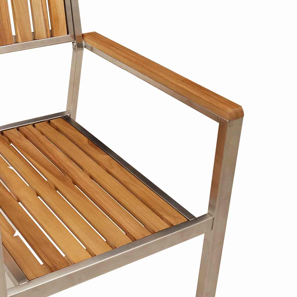 vidaXL Garden Chair 8 pcs Brown 56 x 54.5 x 87 cm Solid Teak Wood