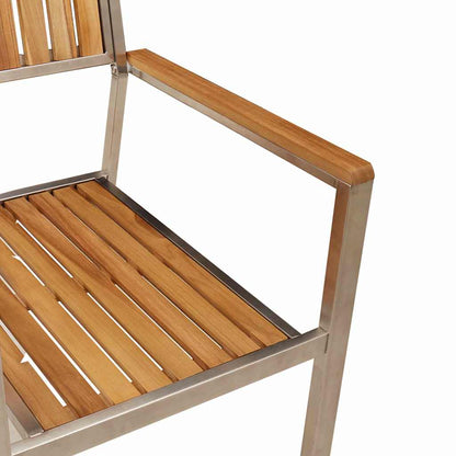vidaXL Garden Chair 8 pcs Brown 56 x 54.5 x 87 cm Solid Teak Wood
