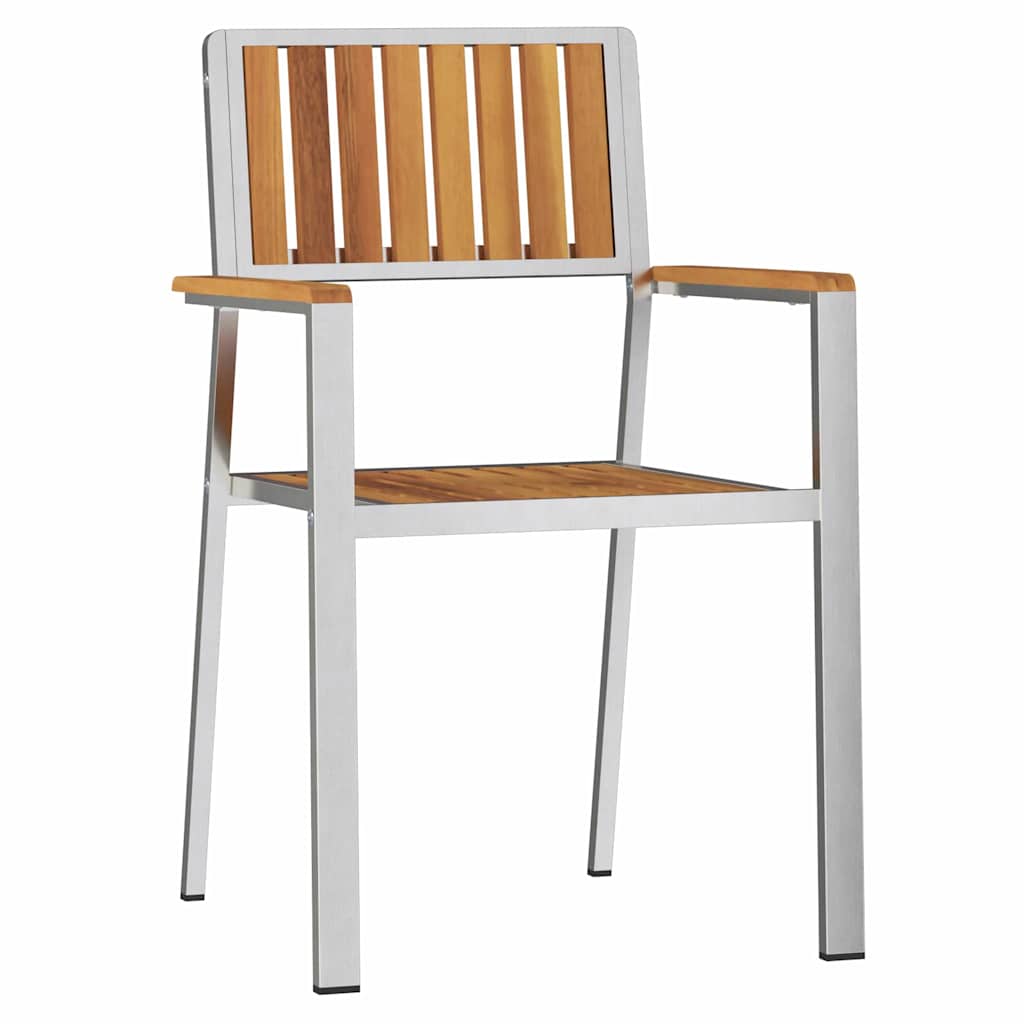 vidaXL Garden Chair 8 pcs Brown 56 x 54.5 x 87 cm Solid Teak Wood