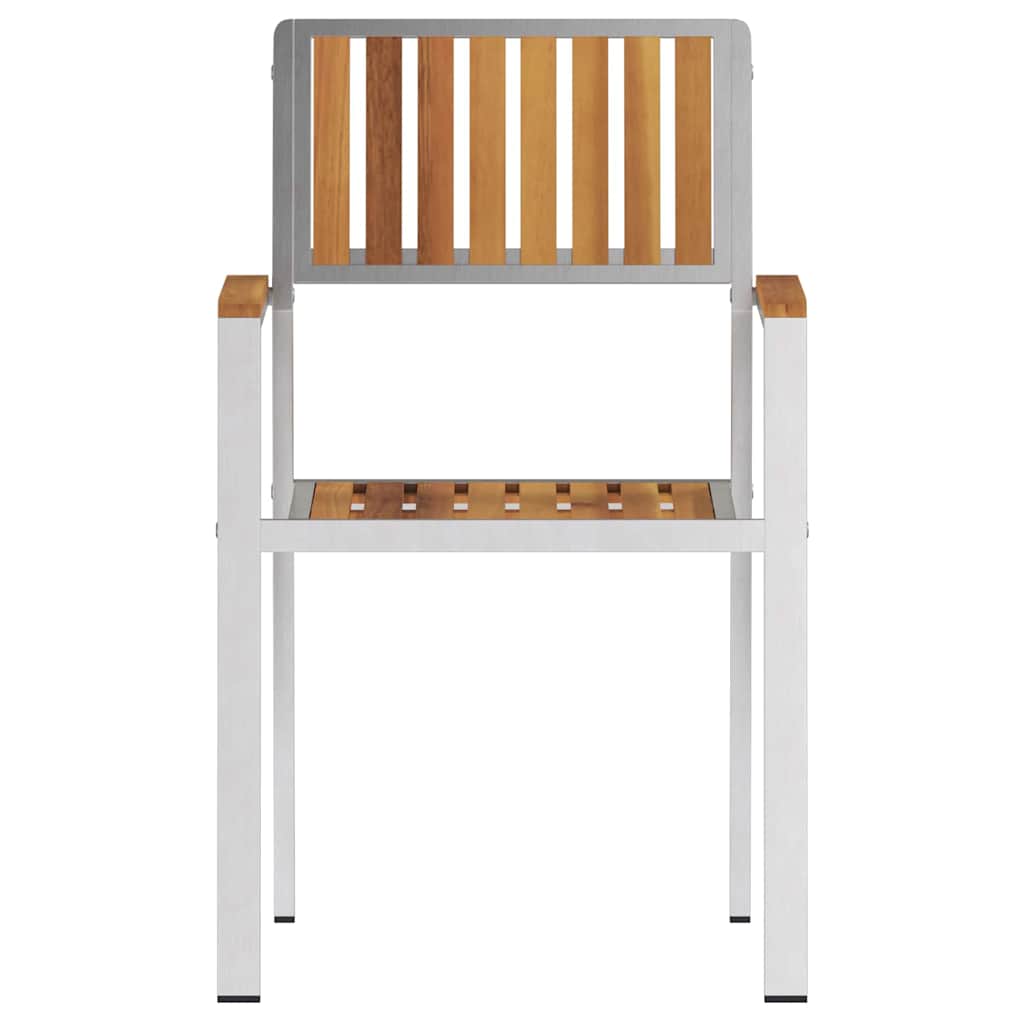 vidaXL Garden Chair 8 pcs Brown 56 x 54.5 x 87 cm Solid Teak Wood