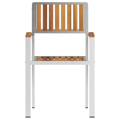 vidaXL Garden Chair 8 pcs Brown 56 x 54.5 x 87 cm Solid Teak Wood