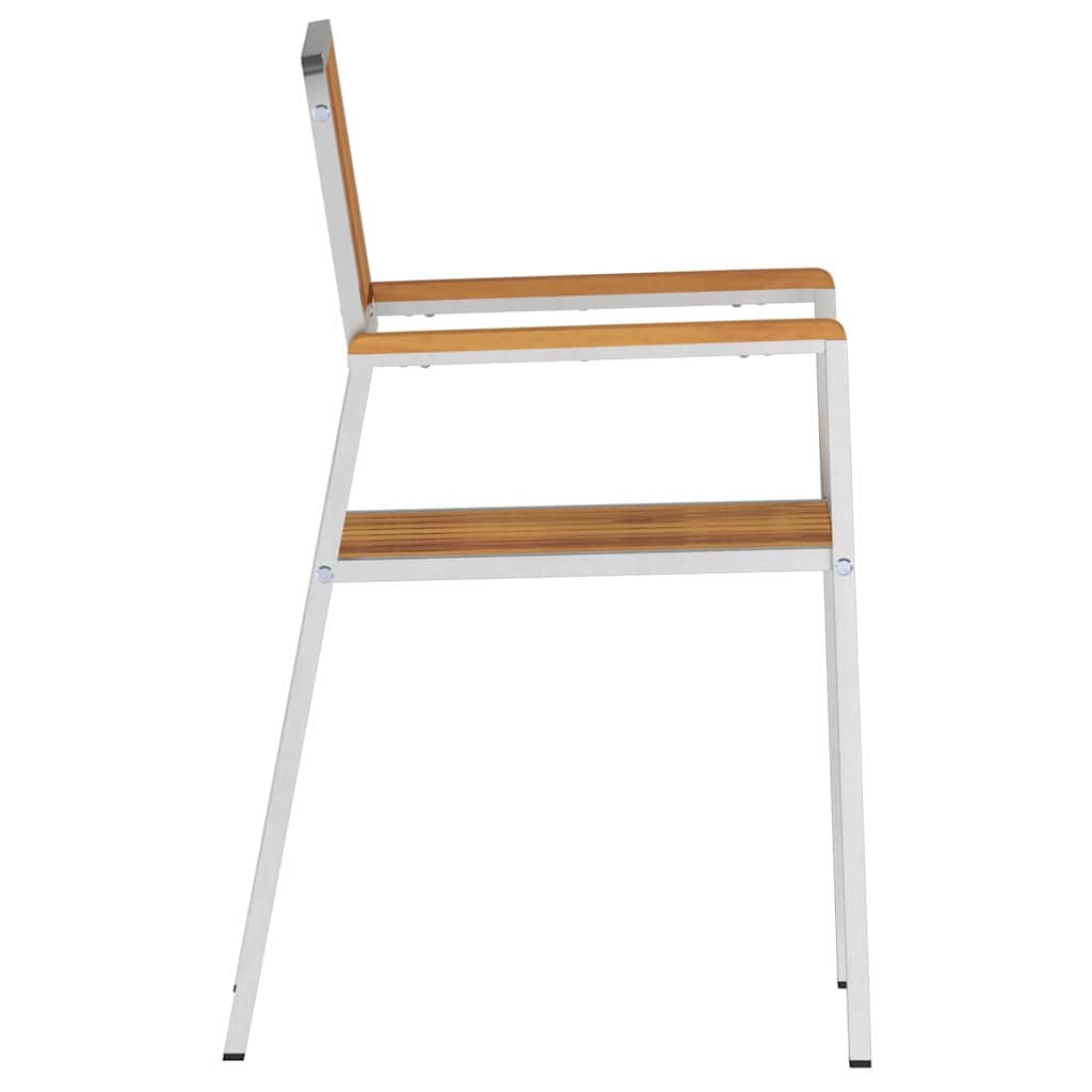 vidaXL Garden Chair 8 pcs Brown 56 x 54.5 x 87 cm Solid Teak Wood