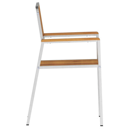 vidaXL Garden Chair 8 pcs Brown 56 x 54.5 x 87 cm Solid Teak Wood