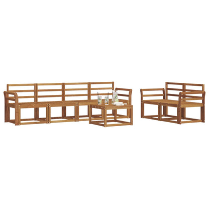 vidaXL Outdoor Sofa Set 7 pcs Natural