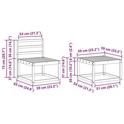 vidaXL Outdoor Sofa Set 5 pcs Natural Solid Acacia Wood