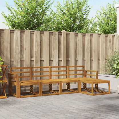 vidaXL Outdoor Sofa Set 5 pcs Natural Solid Acacia Wood