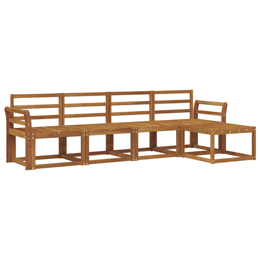 vidaXL Outdoor Sofa Set 5 pcs Natural Solid Acacia Wood