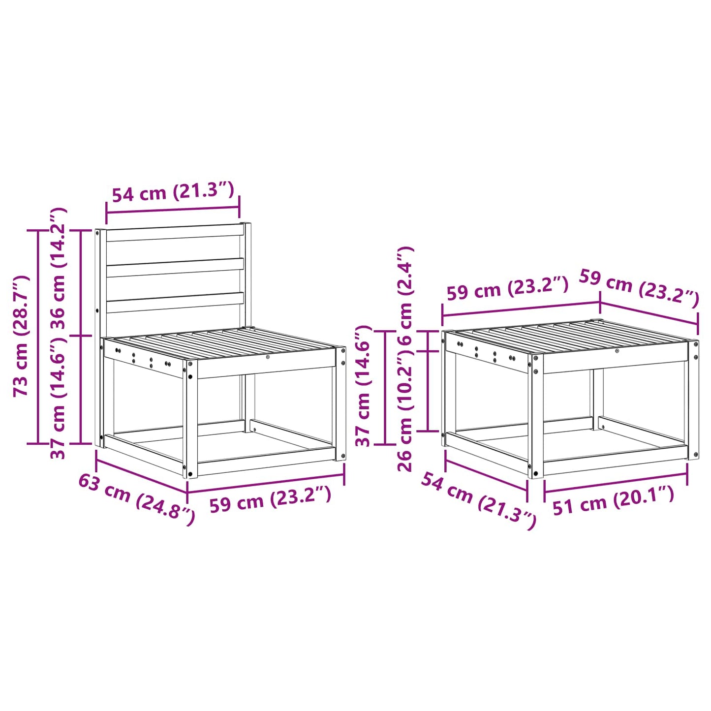 vidaXL Outdoor Sofa Set 5 pcs Natural Solid Acacia Wood